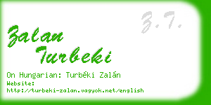 zalan turbeki business card